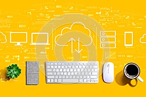 Cloud computing with a computer keyboard