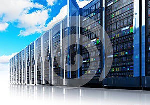 Cloud computing and computer networking concept