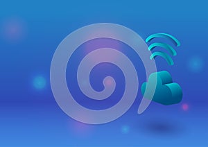 Cloud computing and internet of things concept.