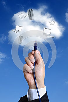 Cloud computing concept