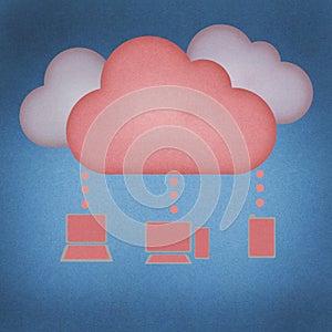 Cloud computing concept.