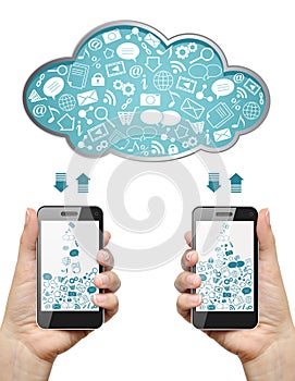 Cloud computing concept.