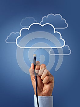 Cloud computing concept photo