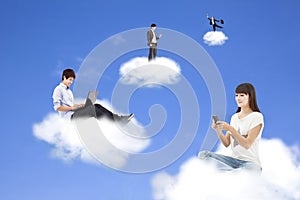 Cloud computing concept