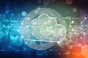 Cloud Computing Concept background, Digital Abstract Background