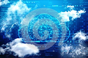 Oblak výpočtovej digitálne abstraktné oblak celosvetová počítačová sieť 