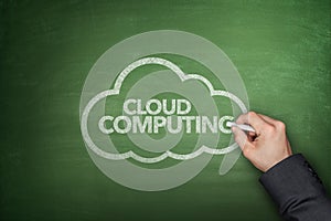Cloud computing concept on Blackboard