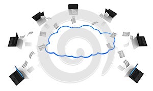 Cloud computing concept, cloud network