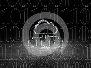 Cloud computing concept: Cloud Network in grunge