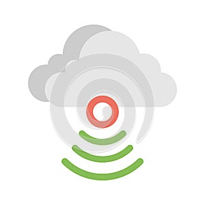 Cloud computing concept Color Vector Icon which can easily modify or edit