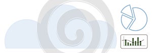Cloud Computing Concept with Data Charts and Analytics Elements for Business Insights