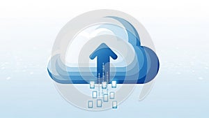 Cloud Computing Concept with Data Upload from Mobile Devices