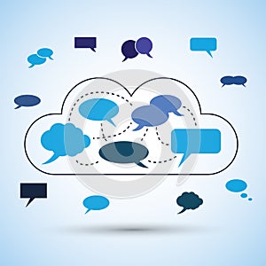 Cloud Computing Concept Design photo