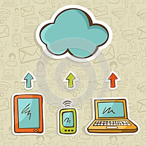 Cloud computing concept diagram