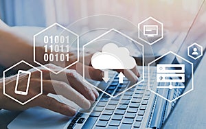 Cloud computing concept, diagram