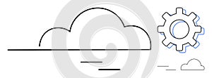 Cloud Computing Concept Featuring Cloud and Gear for Technology and Innovation