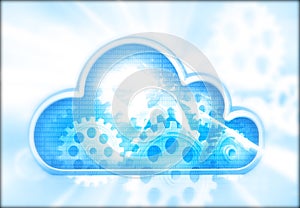 cloud computing concept on futuristic technology background