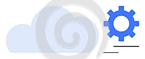 Cloud Computing Concept with Gear Representing Technology and Configuration