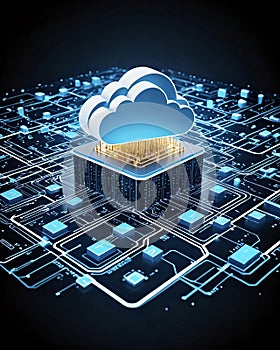 Cloud computing concept graphic design