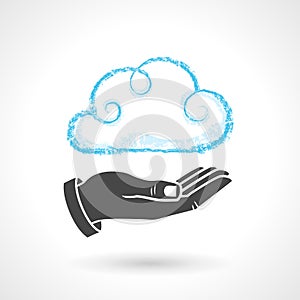 Cloud Computing Concept With Hand