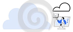 Cloud Computing Concept with Data Analysis and Virtual Communication Elements