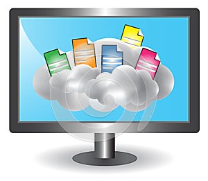 Cloud computing concept illustration