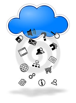 Cloud computing concept illustration