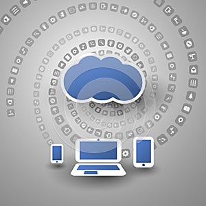 Cloud Computing Concept Illustration