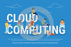 Cloud computing concept illustration