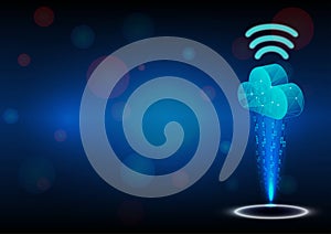 Cloudcloud computing concept and internet of things.