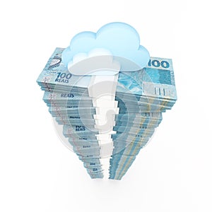 Cloud computing concept, money