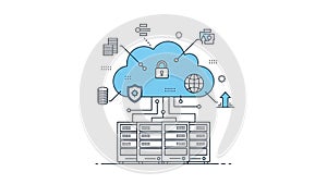 Cloud Computing Concept with Secure Data Storage and Global Connectivity