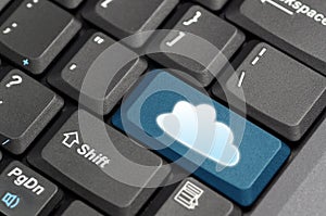 Cloud computing concept showing cloud icon