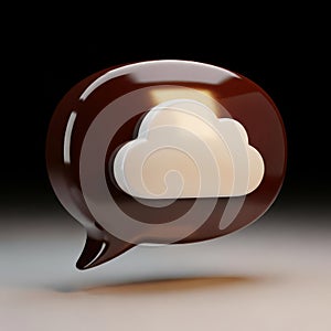 Cloud Computing Concept in Speech Bubble