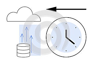 Cloud Computing and Data Storage Concept with Time Efficiency and Database Elements
