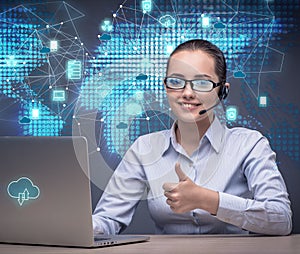 Cloud computing concept in technology collage