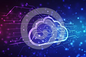 Cloud Computing Concept, Cloud computing technology internet concept background