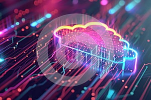 Cloud computing concept. toned image double exposure close up.