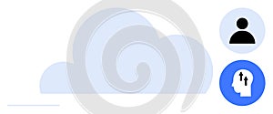 Cloud Computing Concept with User Profile and Human Intelligence Icons
