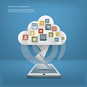 Cloud computing concept