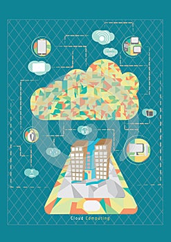cloud computing concept. Vector illustration decorative design