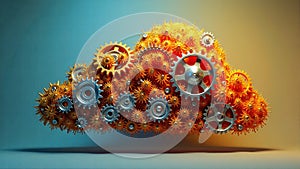 Cloud Computing Conceptual Made Of Gears