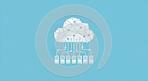 Cloud computing with connected servers and network nodes