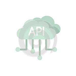 Cloud computing connecting through api, application programming interface