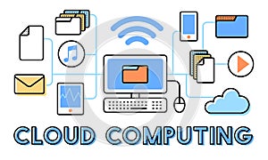 Cloud Computing Connection Data Information Storage Concept