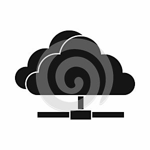 Cloud computing connection icon, simple style