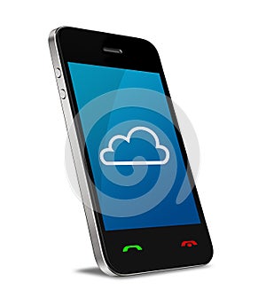 Cloud Computing Connection On Mobile Phone
