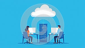 Cloud Computing Connection With Server