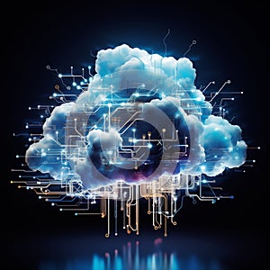 Cloud computing connections telecommunications signals