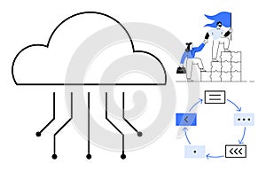 Cloud Computing Connectivity with Team Collaboration and Workflow Management Concept